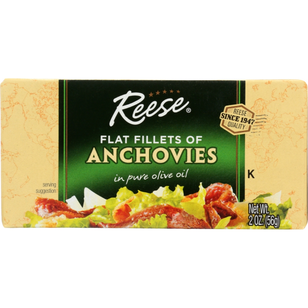 Flat Anchovies Fillets in Pure Olive Oil - 2 oz