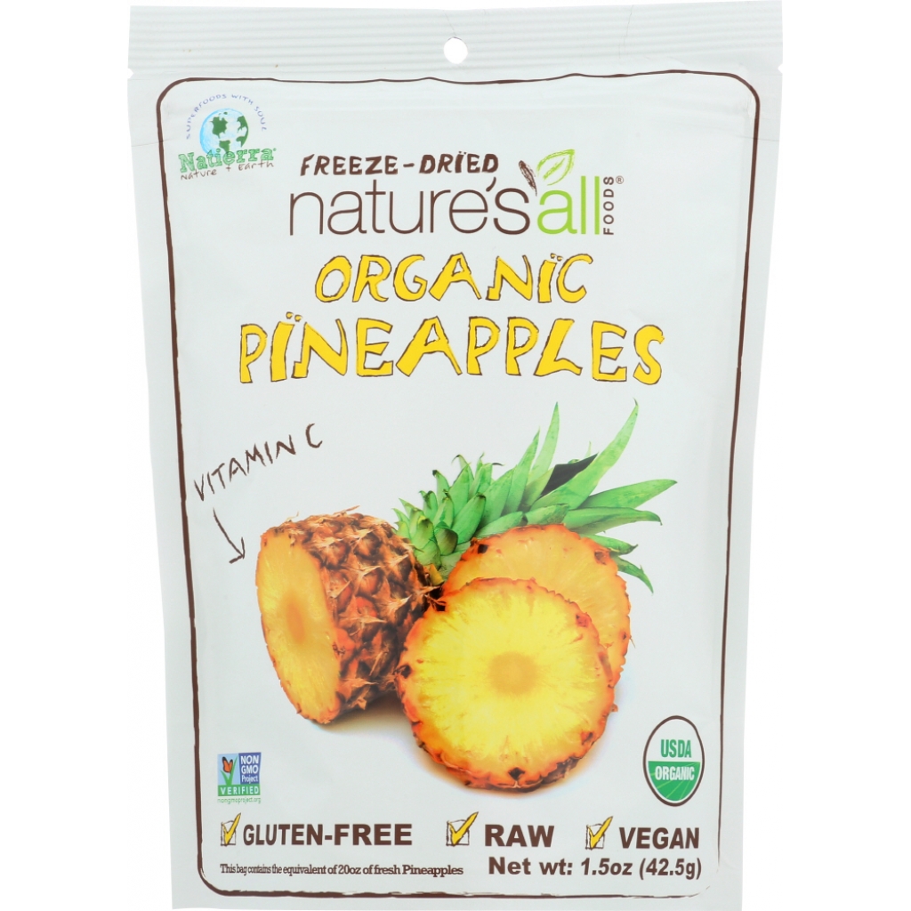 Organic Freeze-Dried Pineapples, 1.5 oz