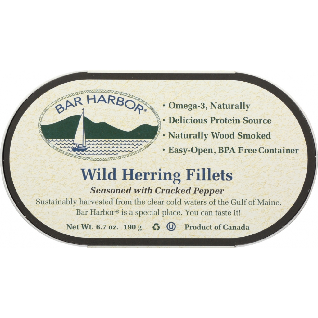 Wild Herring Fillet with Cracked Pepper - Ocean Fresh Flavor - 6.7 OZ