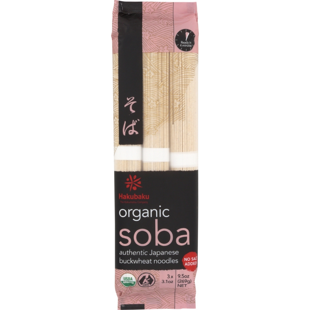 Organic Soba Noodles - Authentic Japanese Buckwheat, 9.5 oz