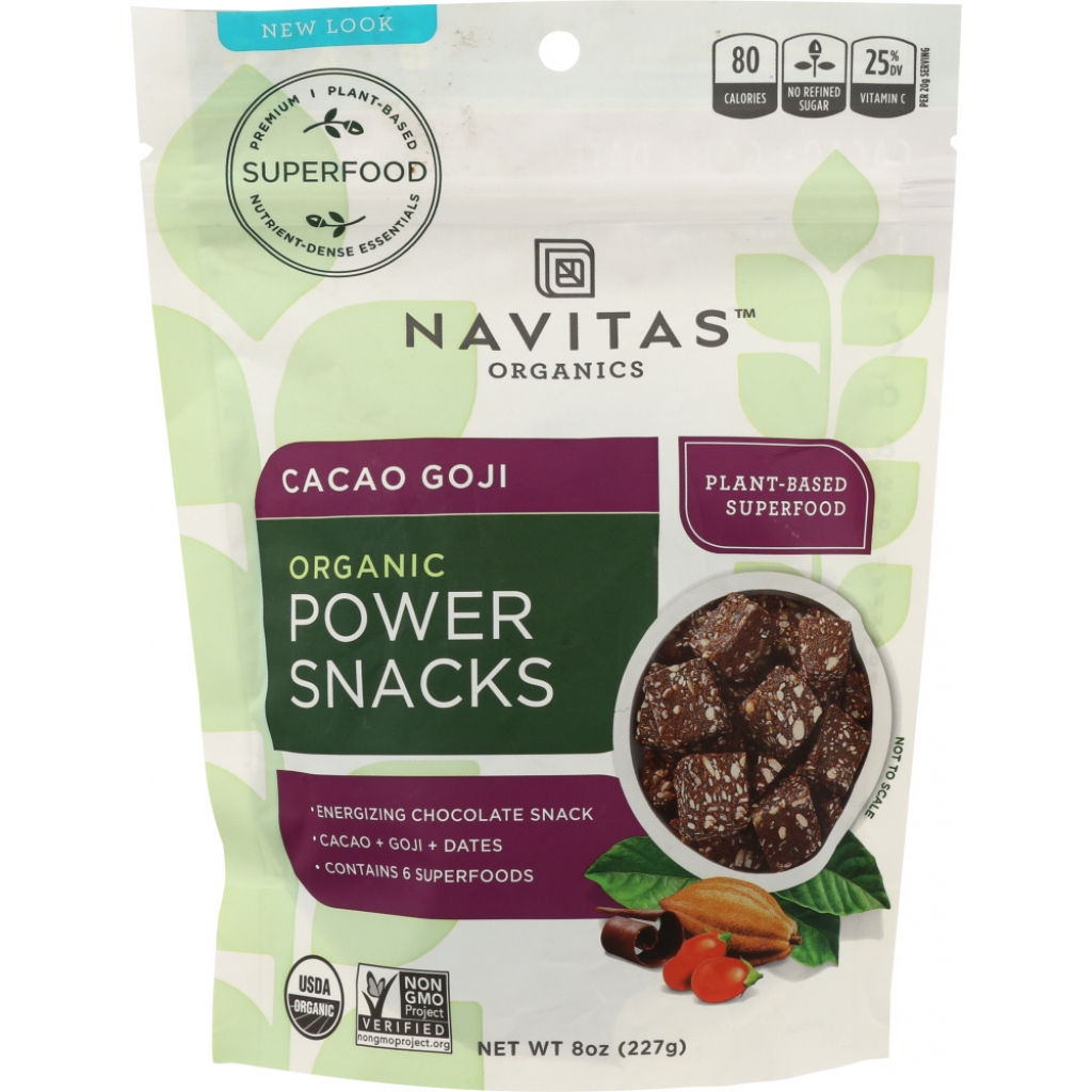 Navitas Naturals Organic Power Snack Cacao Goji - 8 oz