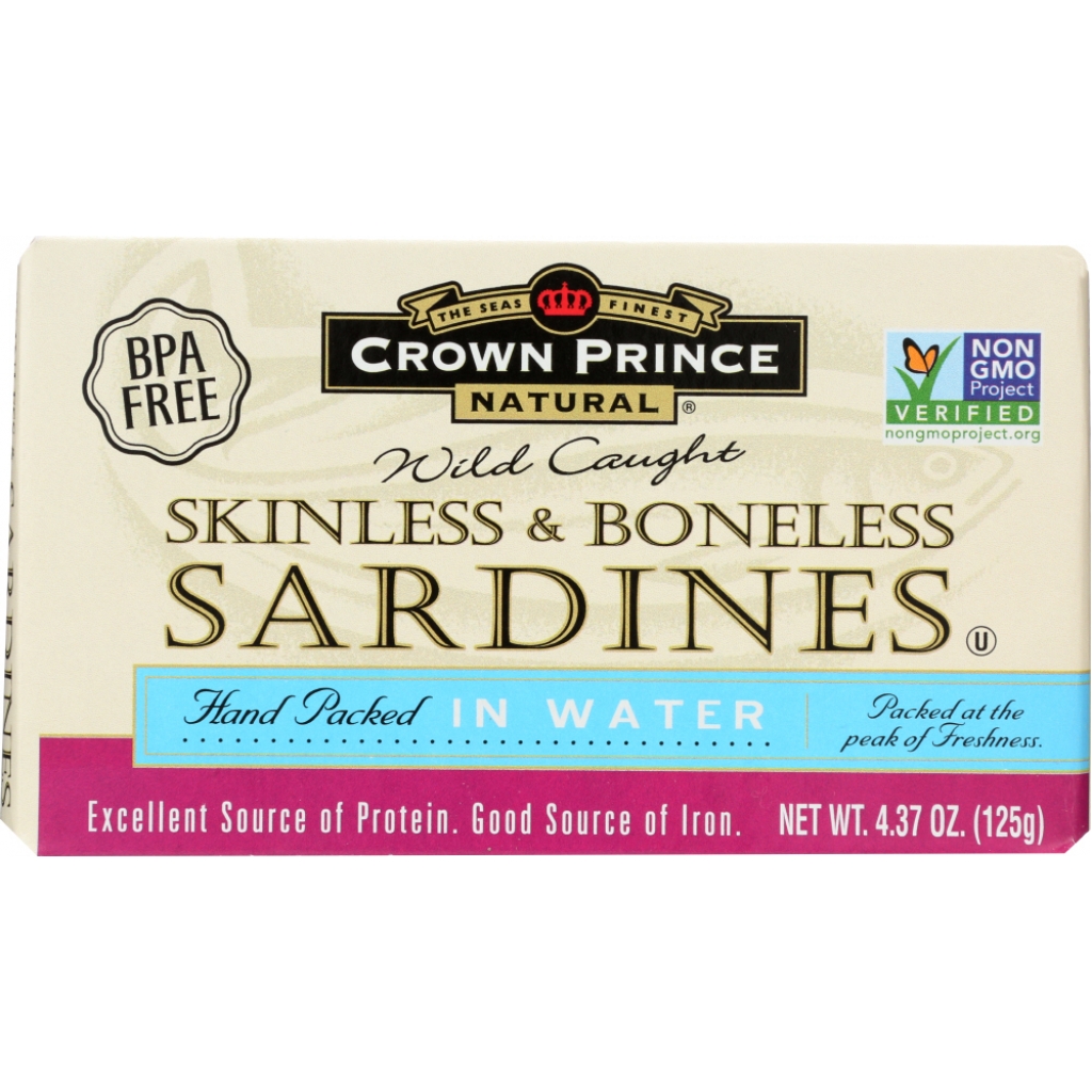 Skinless & Boneless Sardines in Water, 4.37 oz