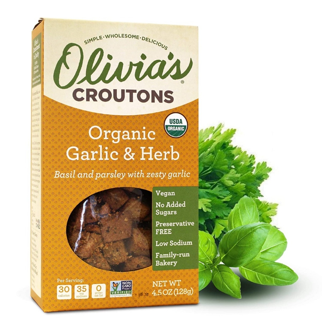 Organic Garlic and Herb Croutons