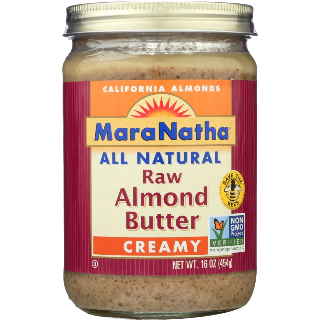 Creamy Natural Raw Almond Butter - 16 oz