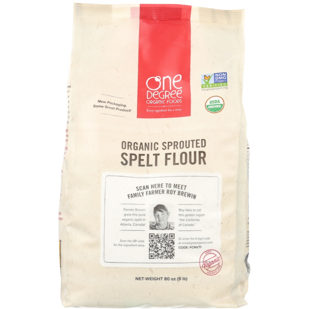 Organic Sprouted Spelt Flour, 80 oz - Healthy Baking Essential