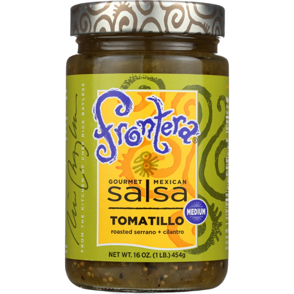 Tomatillo Salsa with Roasted Serrano - 16 oz