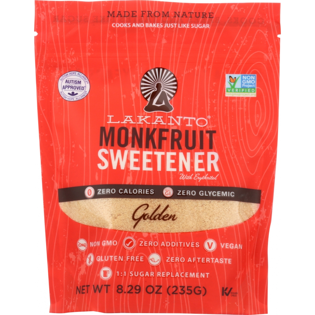 Organic Golden Monkfruit Sweetener - Sugar Substitute 8.29 oz