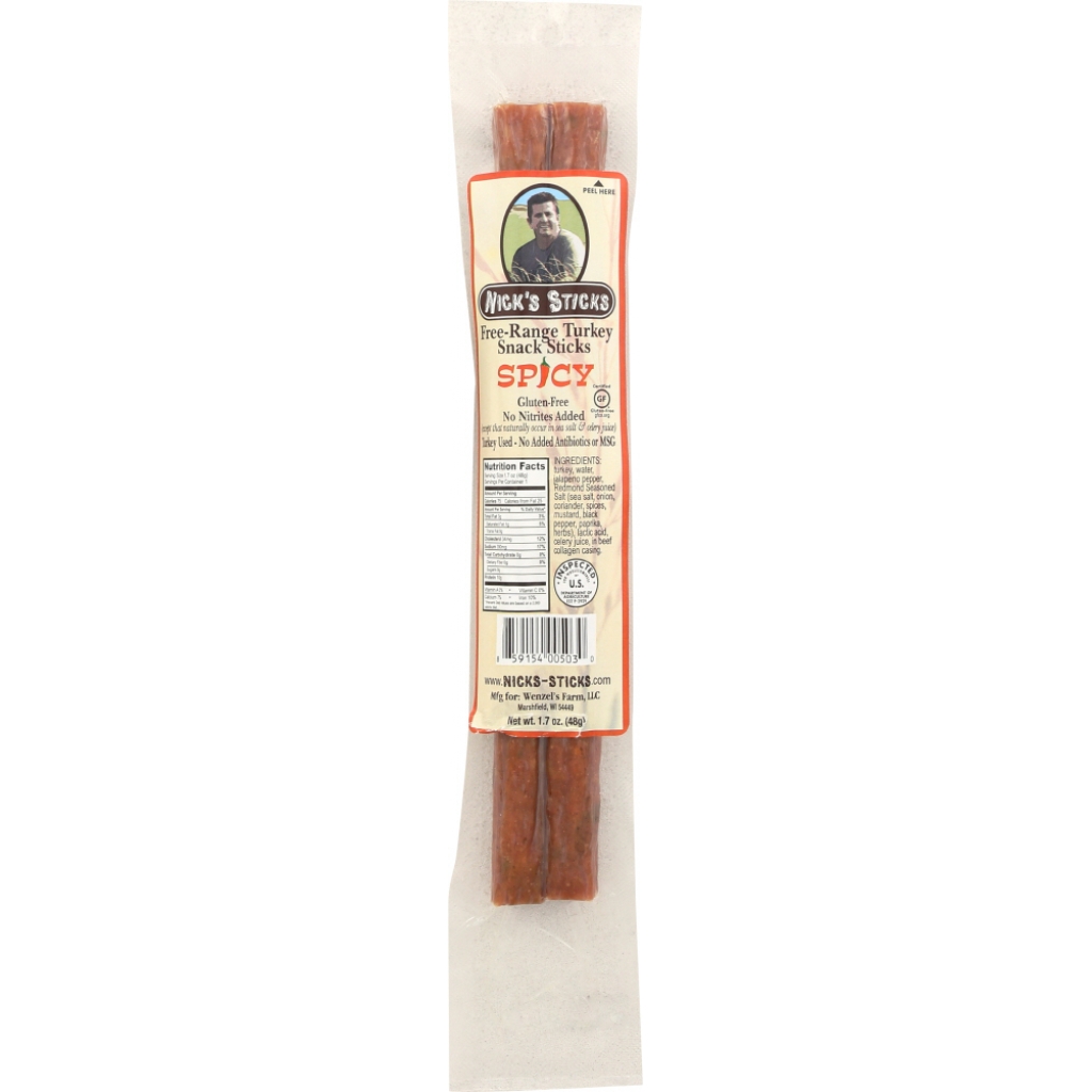 Spicy Free Range Turkey Snack Sticks, 1.7 oz