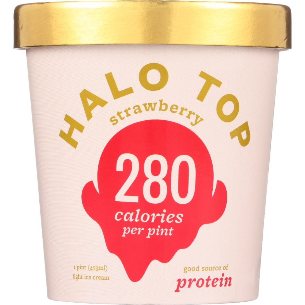 Halo Top Strawberry Light Ice Cream - Healthy Indulgence