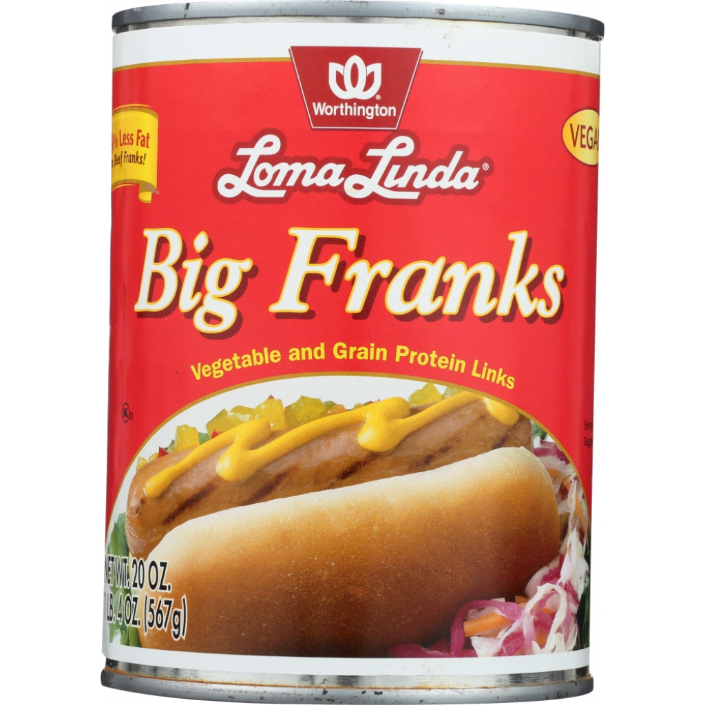 Big Franks - Vegetable Protein Hot Dog, 20 oz