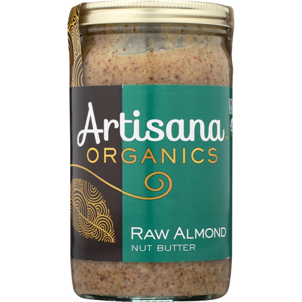 Organic Raw Almond Butter, 14 oz