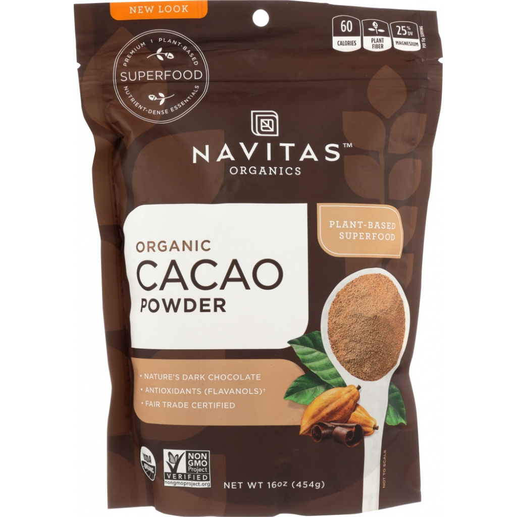 Organic Cacao Powder (16 oz) - Rich in Antioxidants