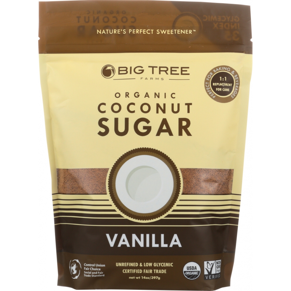 Organic Coconut Palm Sugar with Vanilla, 14 oz