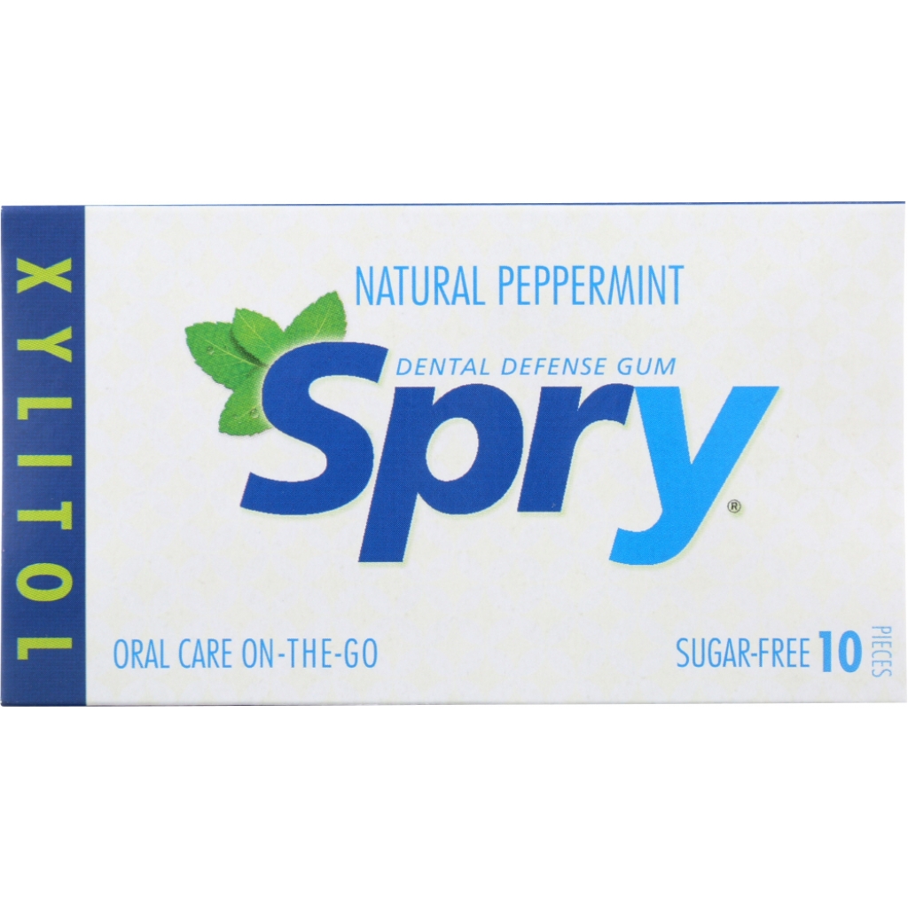 Natural Peppermint Chewing Gum - 10 Pieces