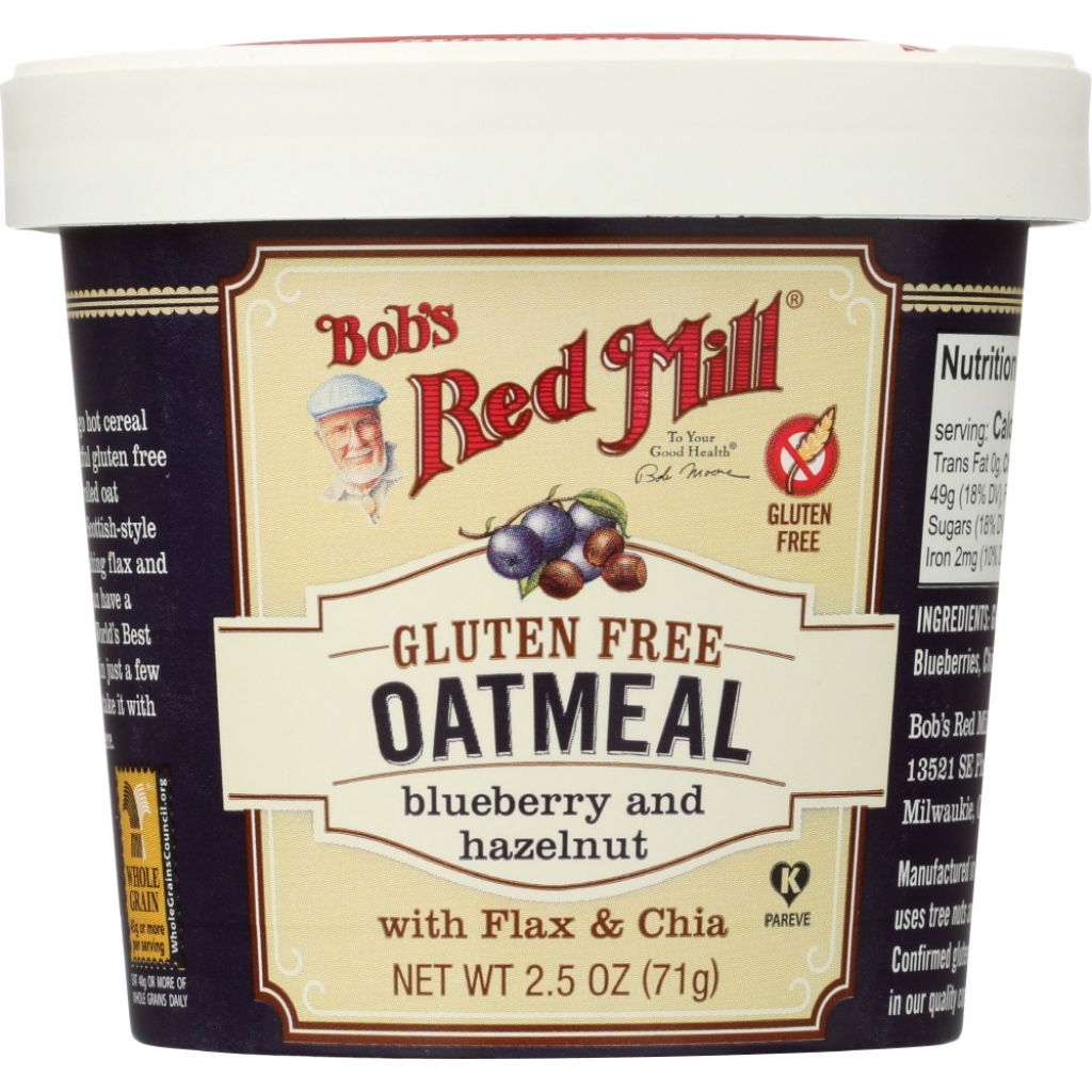 Gluten-Free Blueberry and Hazelnut Oatmeal Cup - 2.5 oz