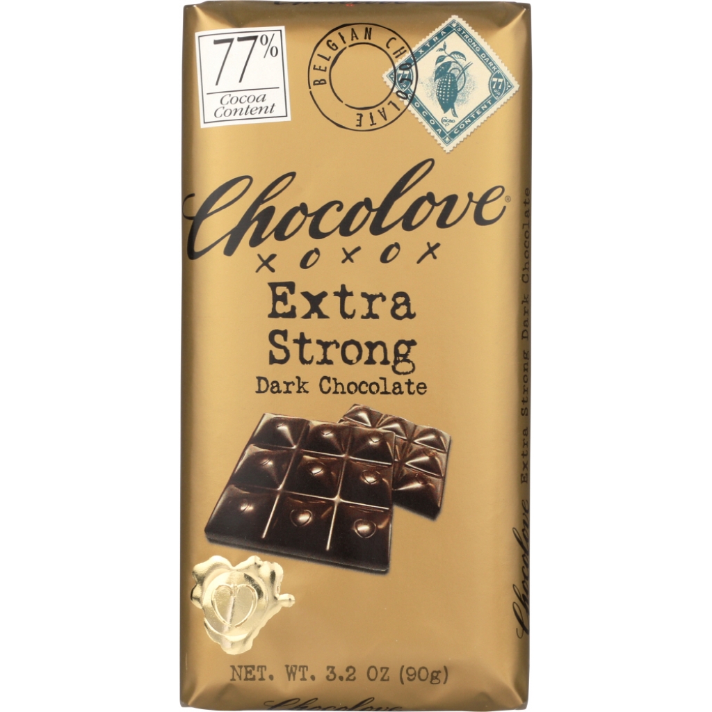 Extra Strong Belgian Dark Chocolate Bar