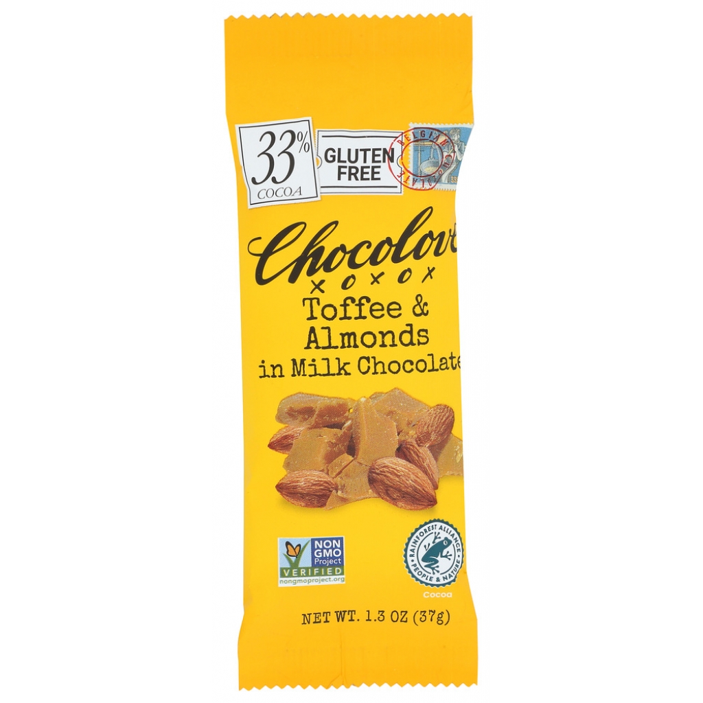 Milk Chocolate Bar with Toffee & Almonds - 1.3 oz