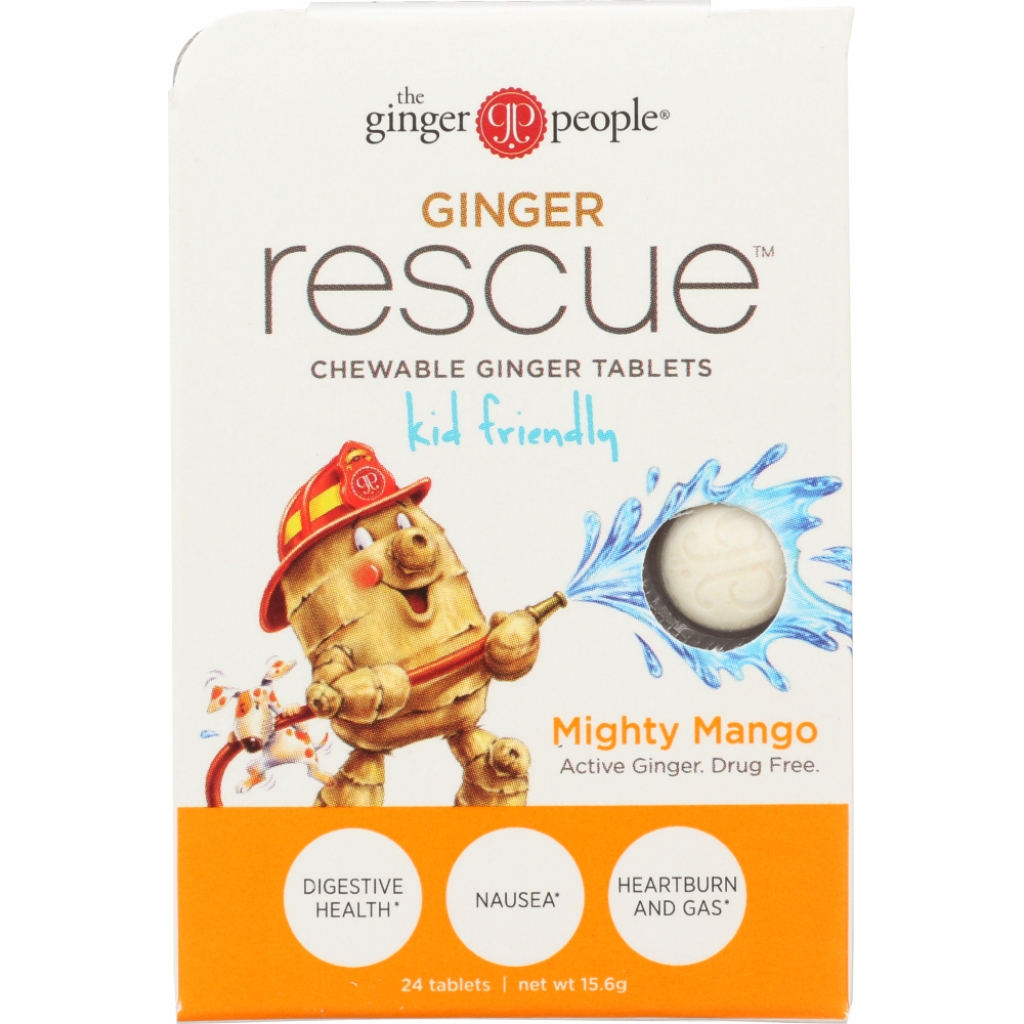 Mighty Mango Ginger Rescue Chewable Tablets - 24 count