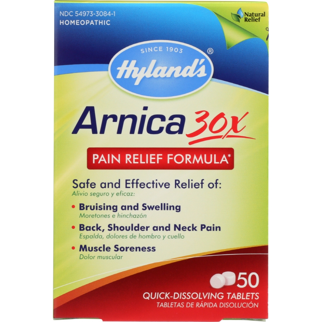 Arnica 30X Homeopathic Pain Relief - 50 Tablets