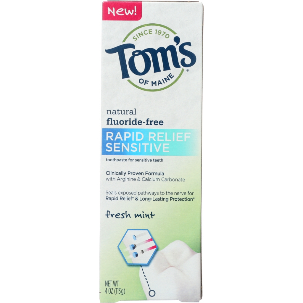 Tom’s Rapid Relief Sensitive Natural Toothpaste – 4 oz