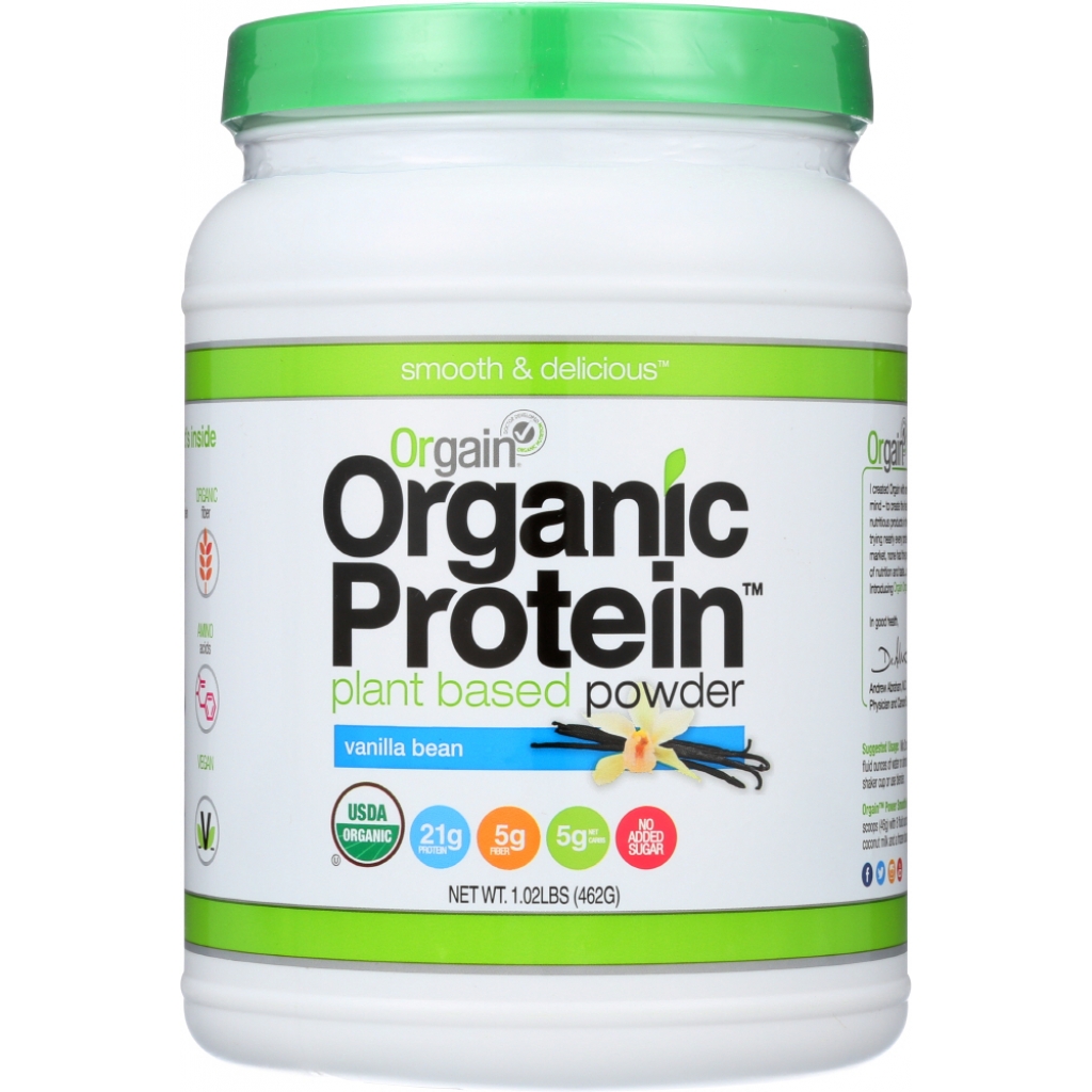 Organic Vanilla Bean Protein Powder, 1.02 lb