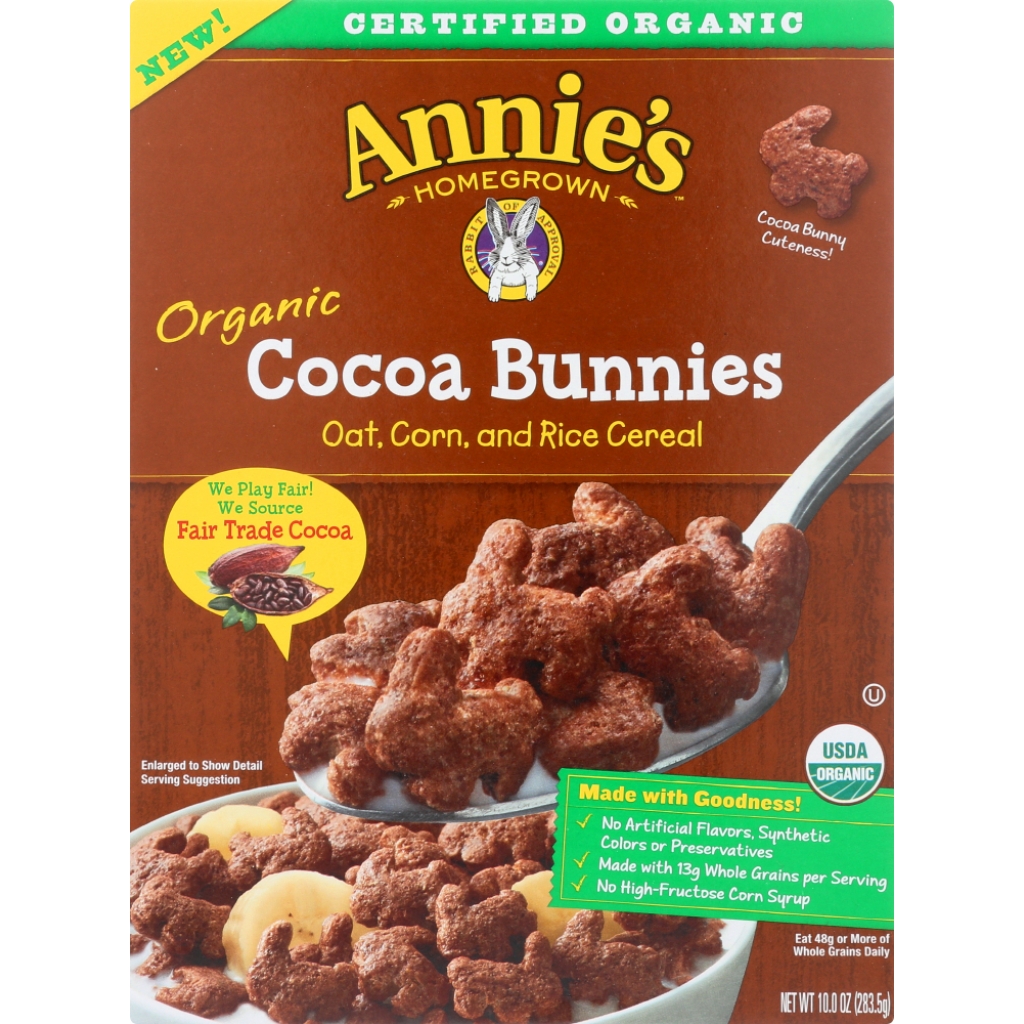 Organic Cocoa Bunnies Breakfast Cereal (10 oz)