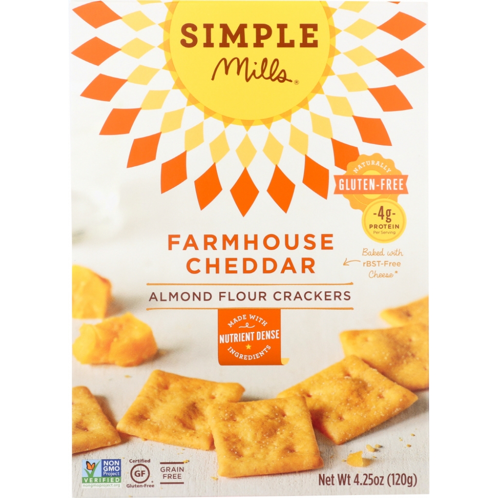 Farmhouse Cheddar Almond Flour Crackers - 4.25 oz