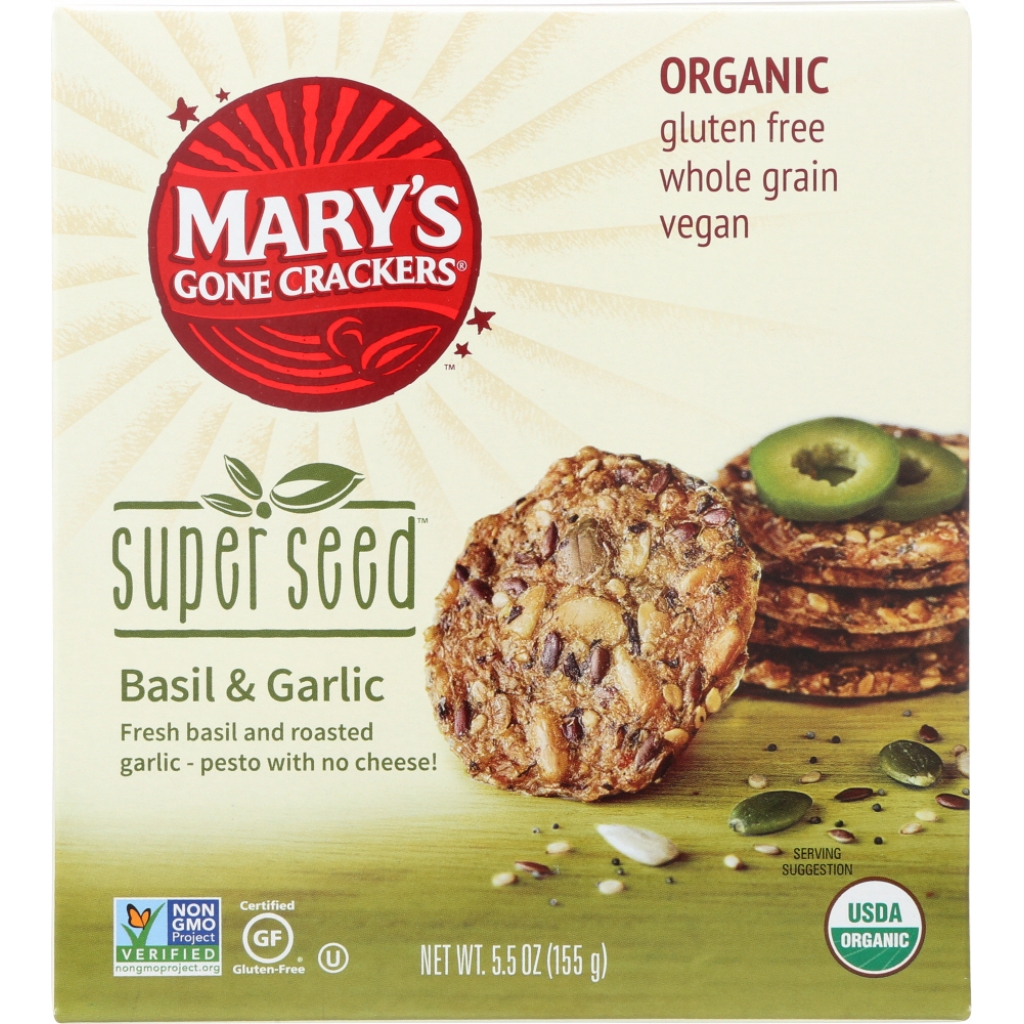 Mary's Gone Crackers® Super Seed Basil & Garlic Crackers - 5.5 oz