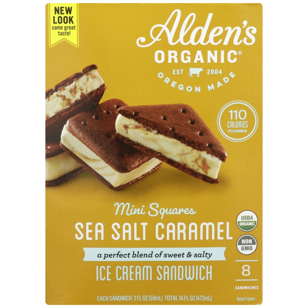 Organic Salted Caramel Mini Ice Cream Sandwich Squares - 16 oz