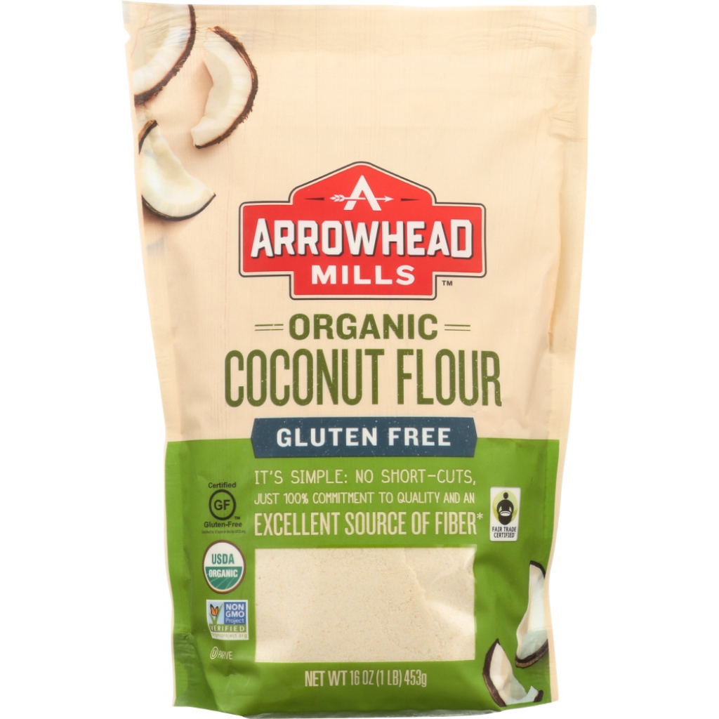 Organic Fair Trade Coconut Flour - Sustainable Baking, 16 oz