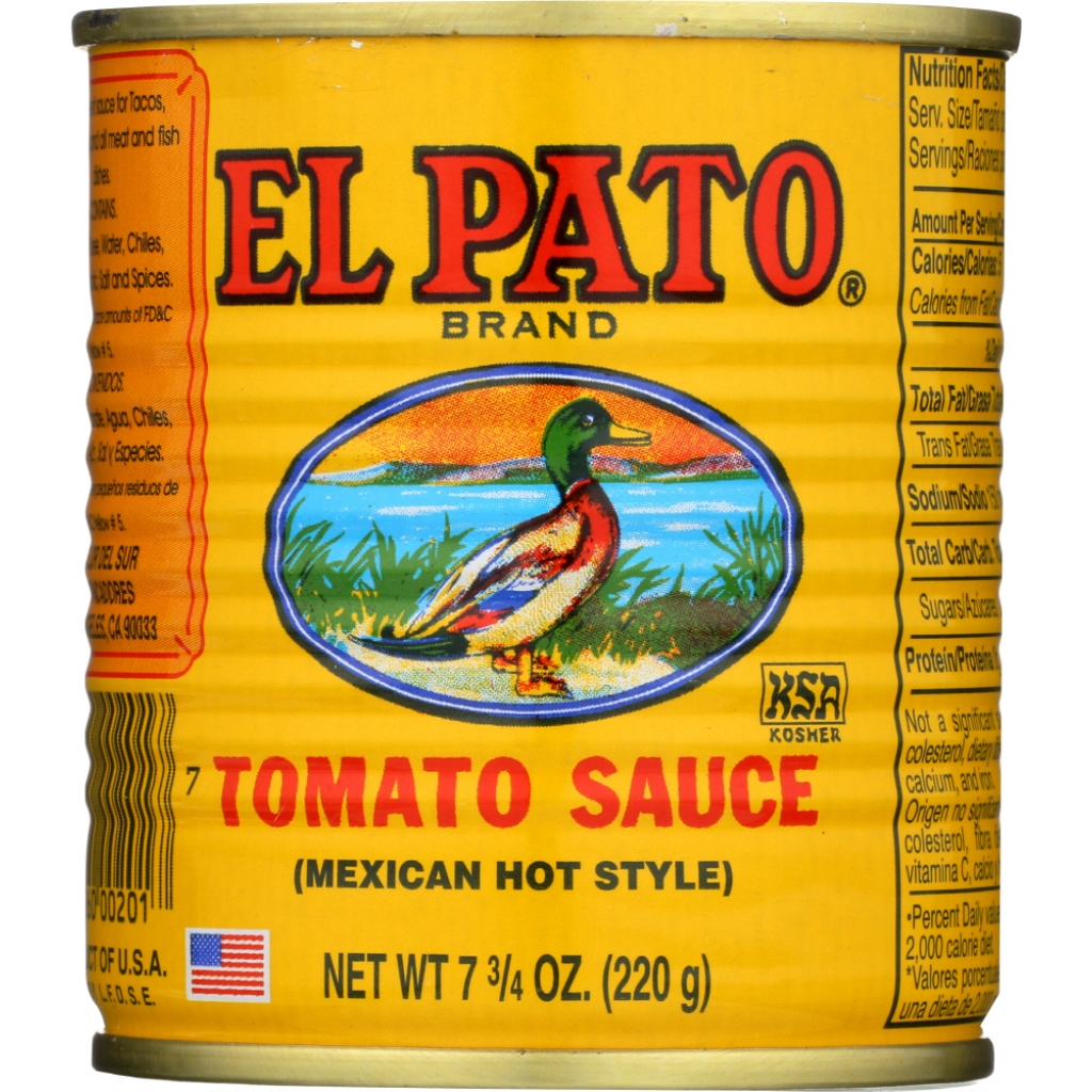 El Pato Mexican Hot Style Tomato Sauce, 7.75 oz