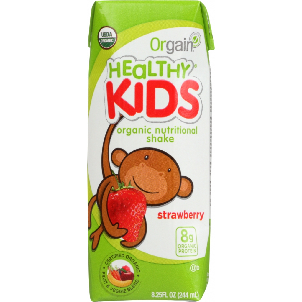 Healthy Kids Organic Nutritional Shake – Strawberry 8.25 oz