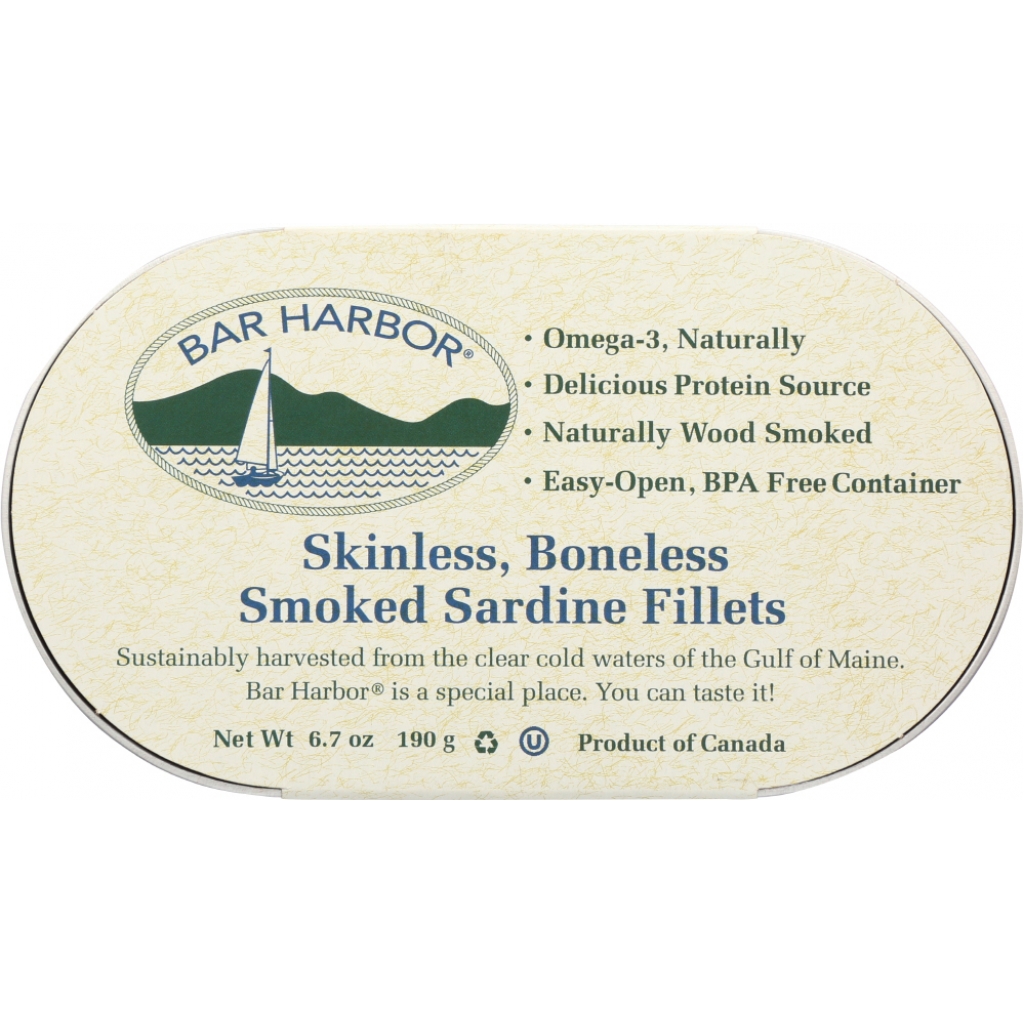 Boneless Skinless Smoked Sardine Fillets - 6 oz.