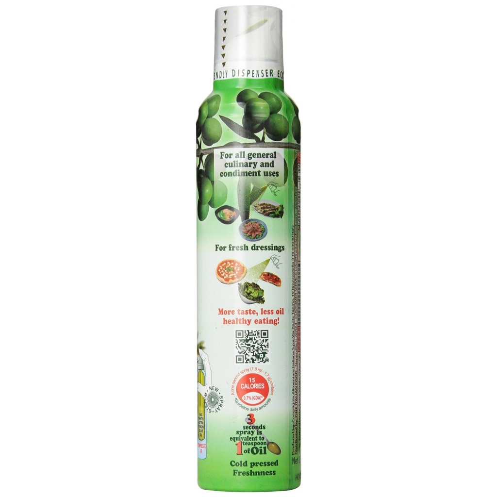 Organic Extra Virgin Olive Oil Spray - Convenient & Healthy, 8.5 oz