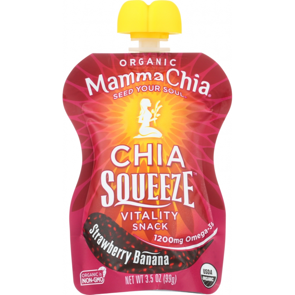 Organic Chia Squeeze Vitality Snack with Strawberry & Beet Infusion