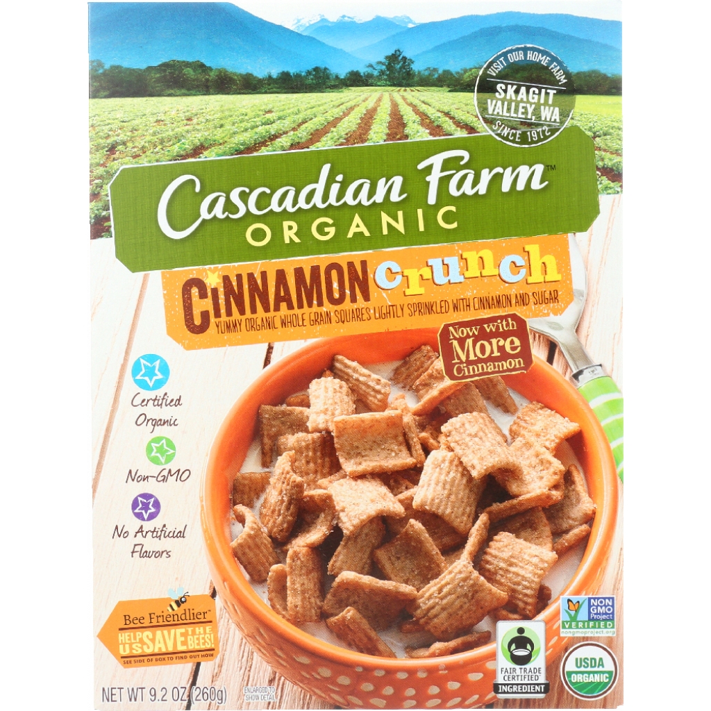 Cascadian Farm Cinnamon Crunch Cereal - Deliciously Wholesome