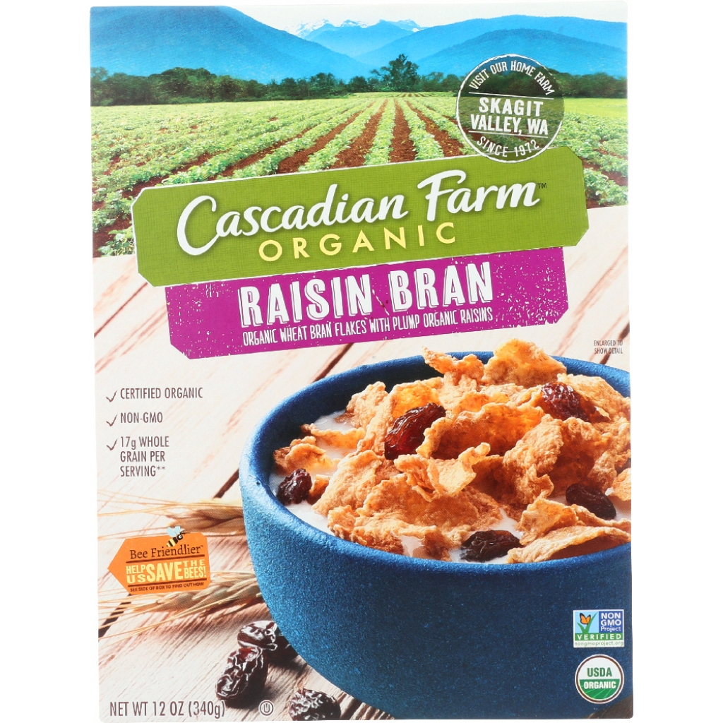 Cascadian Farm Organic Raisin Bran Cereal - 12 oz