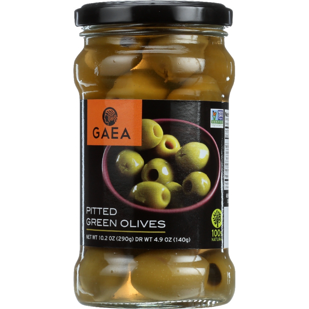 Organic Pitted Green Olives - 4.9 oz