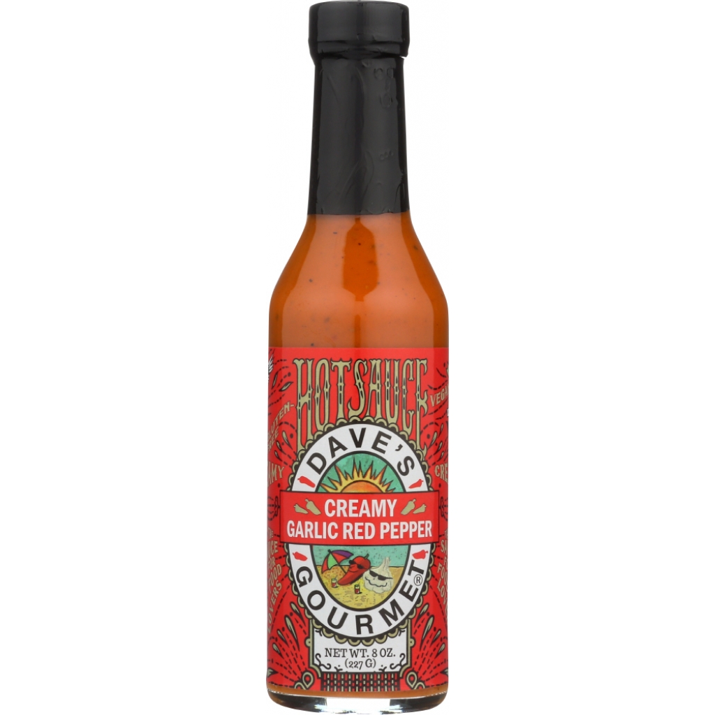 Creamy Garlic Red Pepper Hot Sauce, 8 oz