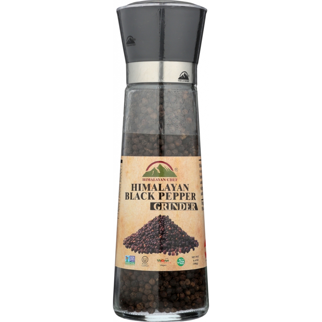 Himalayan Chef Whole Black Pepper Grinder - 6.4 oz