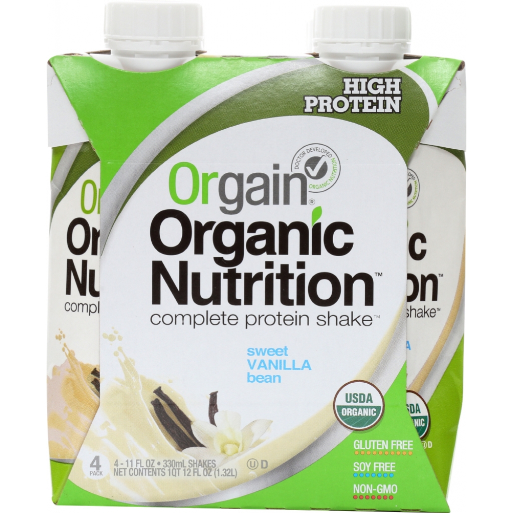 Organic Sweet Vanilla Bean Nutritional Shake - 4 count, 44 oz