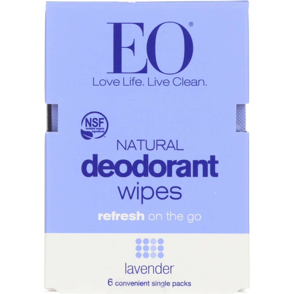 Deodorant Lavender Wipes - 1 ea