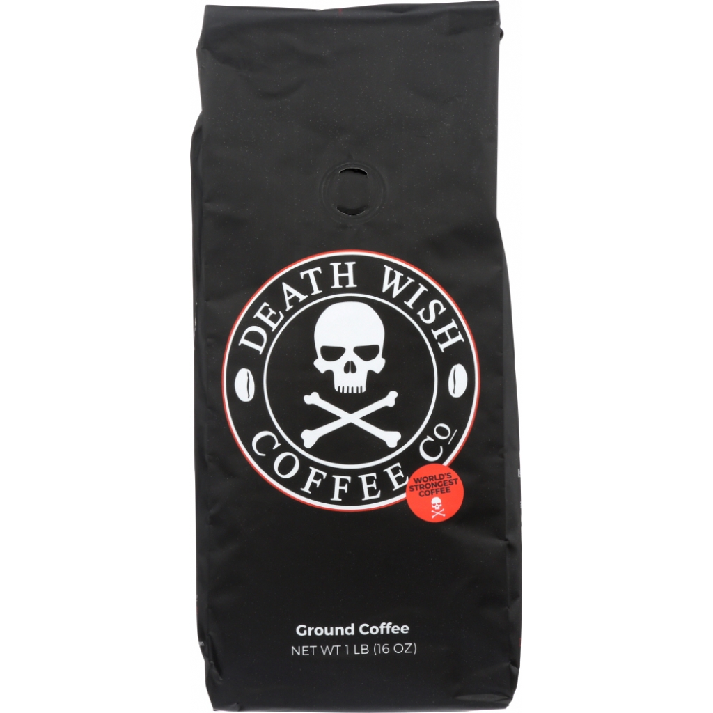 Death Wish Ground Coffee Beans, 1 lb