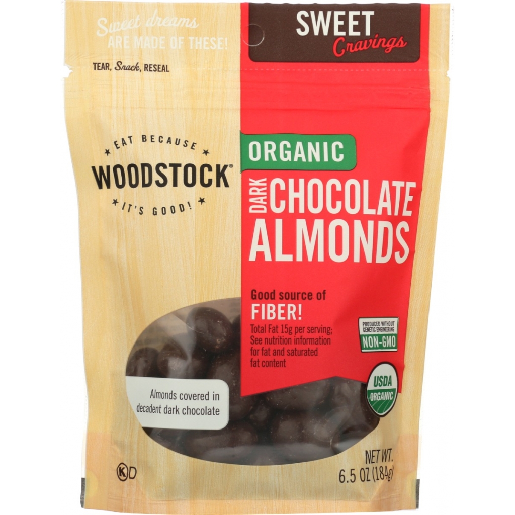 Organic Dark Chocolate Almonds - 6.5 oz