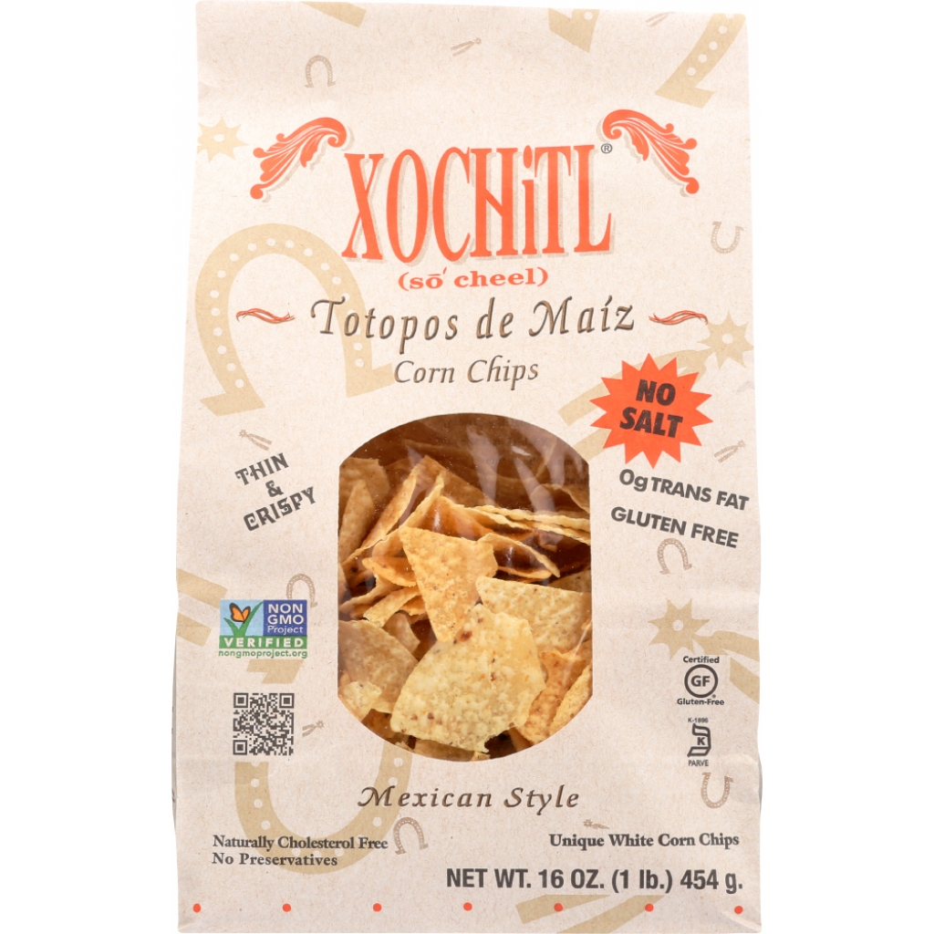 XOCHITL Unsalted Mexican Style Corn Chips