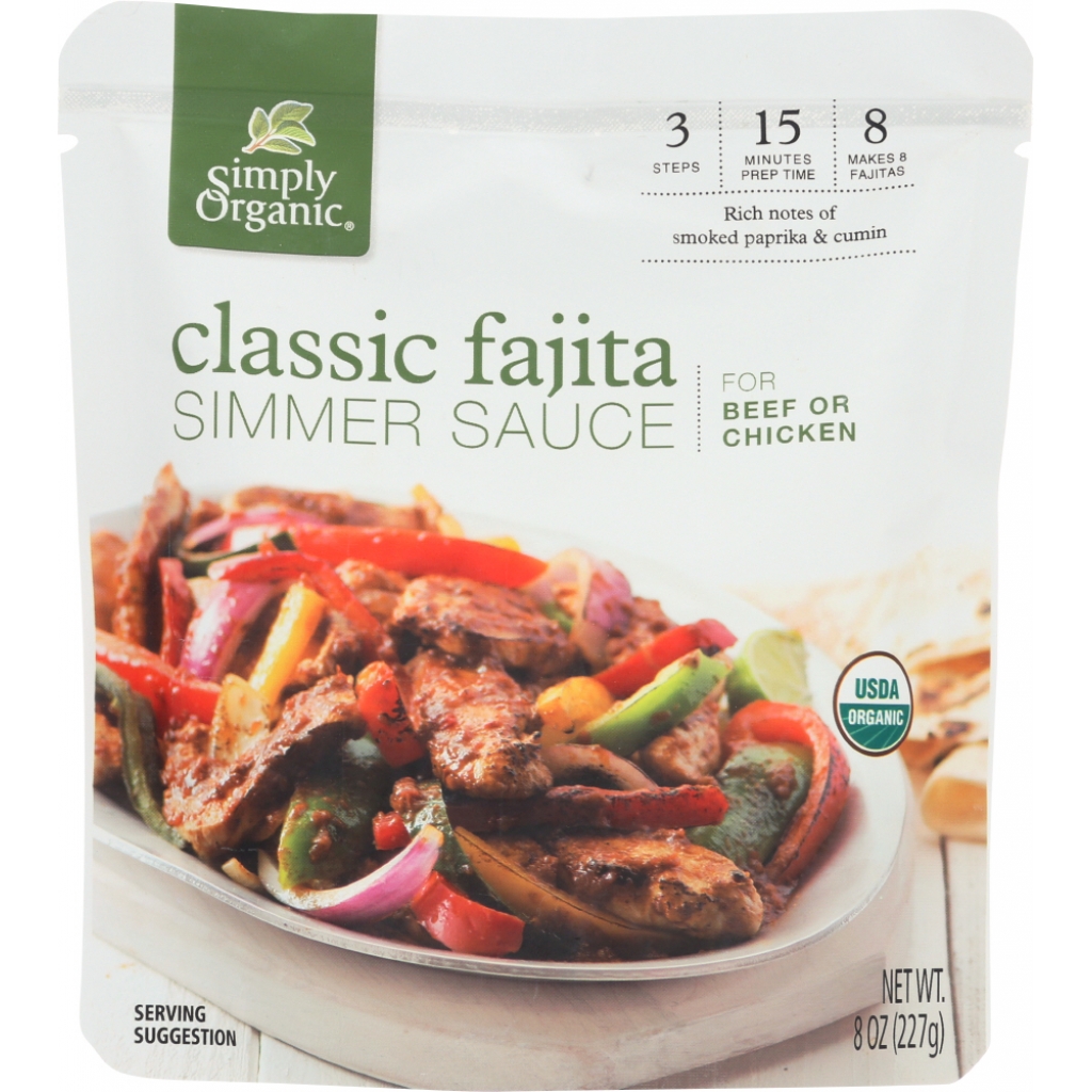 Organic Fajita Simmer Sauce - 8 oz