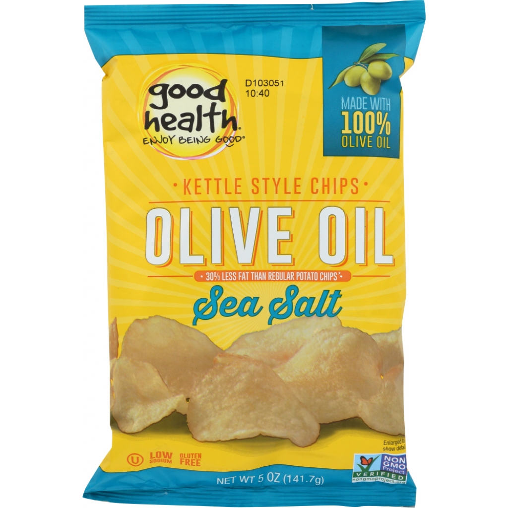 Olive Oil Sea Salt Kettle Style Chips - 5 oz