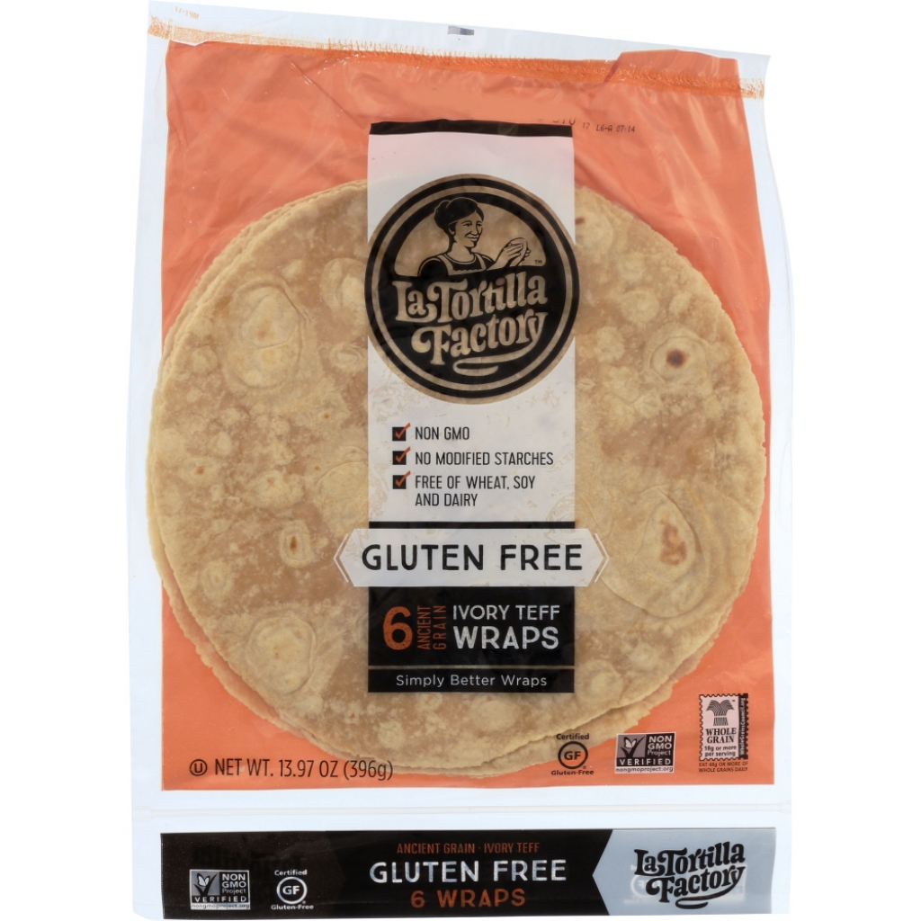 Gluten-Free Ivory Teff Wraps - 13.96 oz