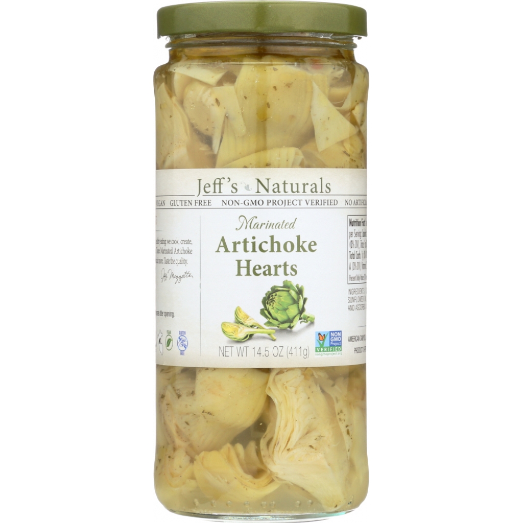 Jeff’s Naturals Marinated Artichoke Hearts - 14.5 fl oz