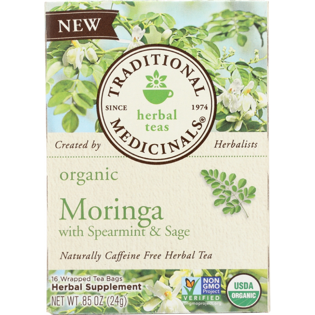 Traditional Moringa & Spearmint Sage Tea - 16 Tea Bags